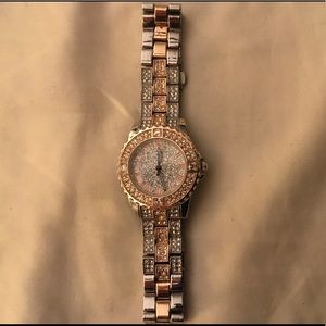 🌹4 for $20!! Silver, Rose Gold, and CZ Wristwatch